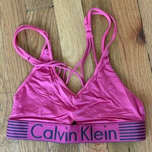 Calvin Klein Fuchsia Strappy Bralette